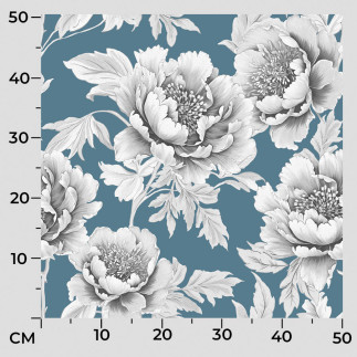 Colette tkanina dekoracyjna blackout, 145cm, kolor 003 niebieski