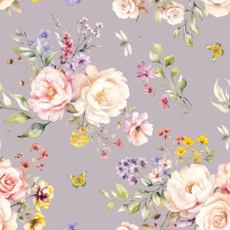 Rosanna tkanina dekoracyjna velvet, 150cm, kolor 002 pastelowy fiolet