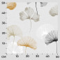 Tkanina dekoracyjna Ginko Biloba Nina wodoodporna 160cm szaro-mustardowa EAN: 5906450924093