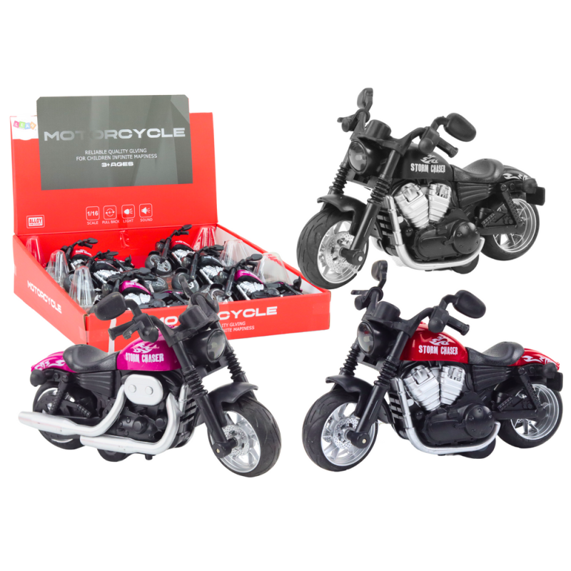 Motocykl sportowy harley z napędem frykcyjnym 3 kolory