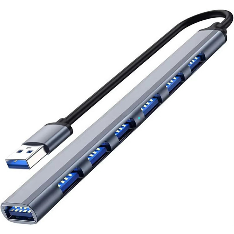 Hub USB Slim Ak340A 1x3.0 6x2.0 - EAN: 5907621851675