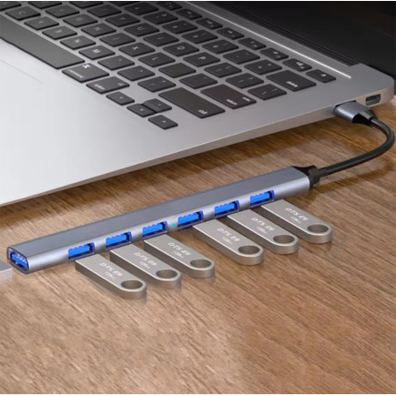 Ak340a hub usb 1x3.0  6x2.0 slim