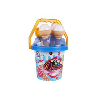 Zestaw do piasku lody wiaderko niebieskie 5743
