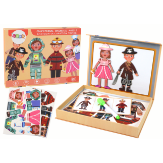 Zestaw puzzli magnetycznych motyw postaci kreskówkowych