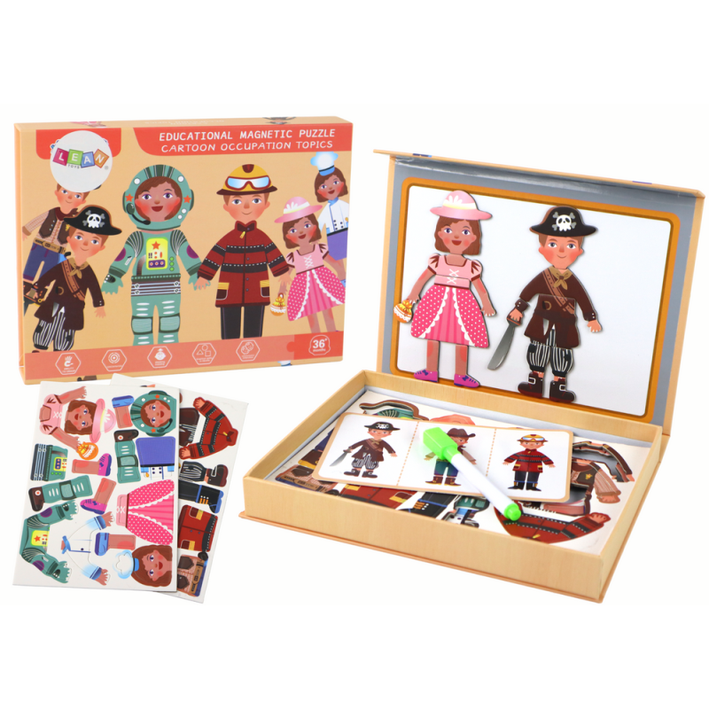 Zestaw puzzli magnetycznych z postaciami kreskówkowymi - EAN: 5905884452448