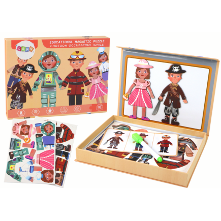 Zestaw puzzli magnetycznych motyw postaci kreskówkowych