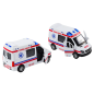 Ambulans Karetka 1:32 Otwierane Drzwi, Światła i Dźwięki, Napęd Biała - EAN: 5905991022169