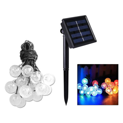 Zd69e girlanda solar. ogrodowa 20led rgb