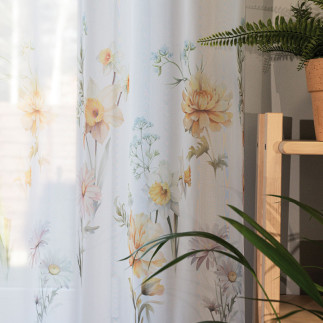 Wiosenna Polana Firanka Woal z Ołowianką 157cm Żółta 001 EAN: 5907693290129