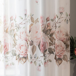 Firanka Rosette z Ołowianką Woal 157cm Kolor 001 EAN: 5907693290136