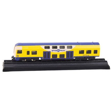 Kolekcjonerski Pociąg Żółto-Niebieski Metalowy 1:48 EAN: 5905991022855
