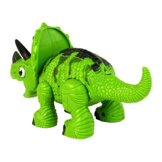 Interaktywny dinozaur triceratops para wodna dźwięk zielony