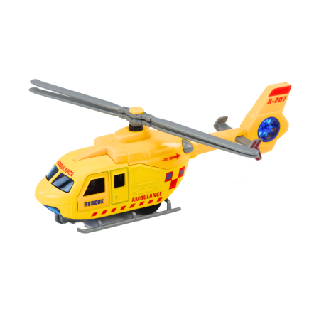 Helikopter Ratunkowy Policji i Straży Pożarnej Metalowy z Otwieranymi Drzwiami EAN: 5905991019626