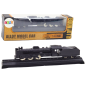 Kolekcjonerski model pociągu z wagonem i lokomotywą 1:48 metalowy czarny EAN: 5905991019664