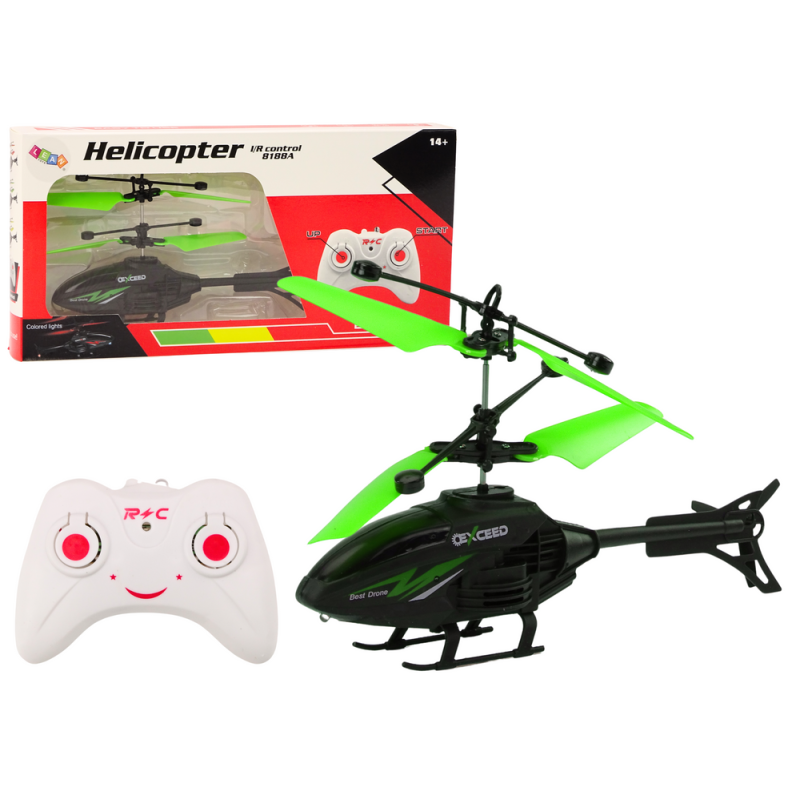 Helikopter zdalnie sterowany RC Żyroskop Zielony EAN: 5905991017868
