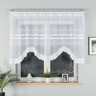 Bastia firanka żakardowa gotowa, szerokość 250 x wysokość 120cm, kolor 001 biały