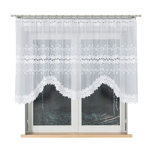 Bastia firanka żakardowa gotowa, szerokość 250 x wysokość 120cm, kolor 001 biały