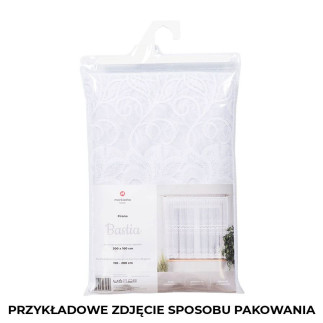 Bastia firanka żakardowa gotowa, szerokość 250 x wysokość 120cm, kolor 001 biały