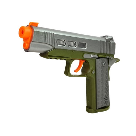 Zestaw policyjny pistolet 20cm odznaka gwizdek kabura efekty świetlne dźwięk