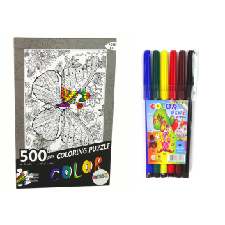 Puzzle do kolorowania 500 elementów motyl