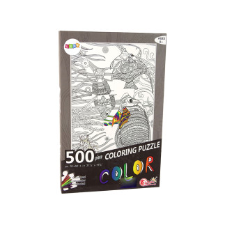 Puzzle do kolorowania 500 elementów Ryby Oceanu - EAN: 5905679070390