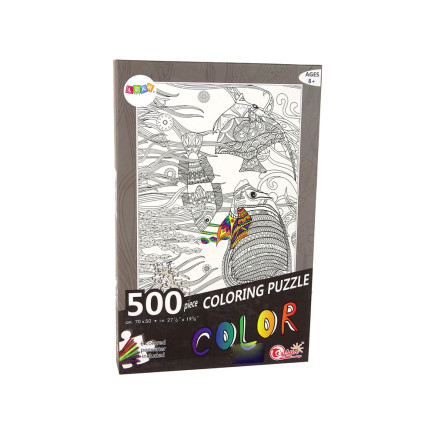 Puzzle do kolorowania 500 elementów Ryby Oceanu - EAN: 5905679070390