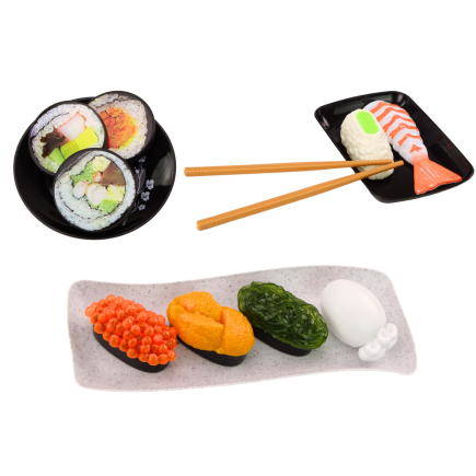 Zestaw do sushi z akcesoriami i krewetkami dla dzieci, zabawkowy 22 el. EAN: 5905991014935