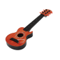Gitara zabawkowa dla dzieci pomarańczowa z kostką do gry - EAN: 5905991012900