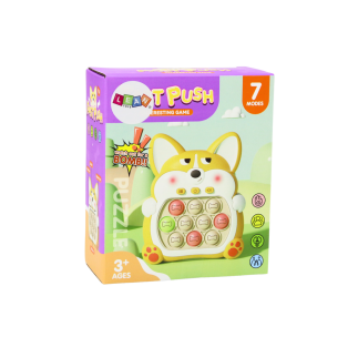 Gra zręcznościowa konsola pop-it lisek 7 trybów gry fioletowy sensoryczna