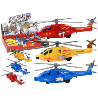 Helikopter śmigłowiec aluminiowy ratunkowy z napędem mix dźwięk światła