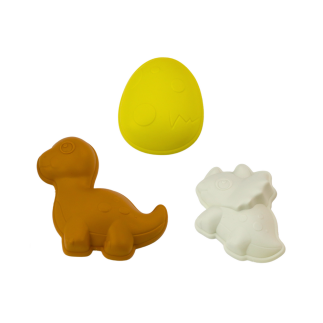 Zestaw zabawek do piasku młynek łopatka grabki foremki dinozaury