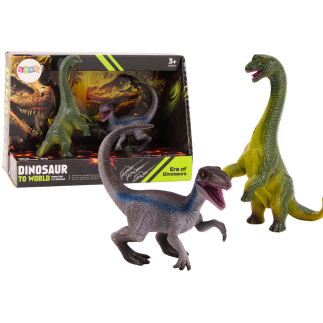 Zestaw figurek dinozaurów brachinozaur velociraptor 2el