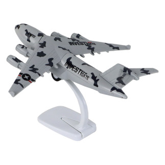 Samolot szary wojskowy moro united figurka  hw-605