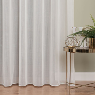 Firanka fantazyjna z ołowianką, wysokość 300cm, kolor 010 off white
