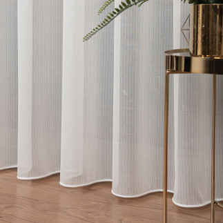 Firanka fantazyjna z ołowianką, wysokość 300cm, kolor 010 off white