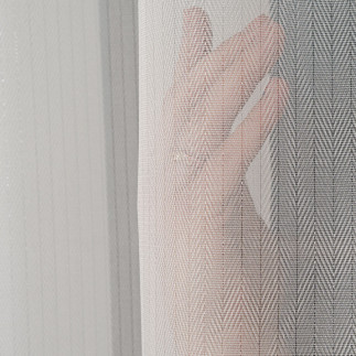 Firanka fantazyjna z ołowianką, wysokość 300cm, kolor 010 off white