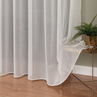 Firanka fantazyjna z ołowianką, wysokość 300cm, kolor 010 off white