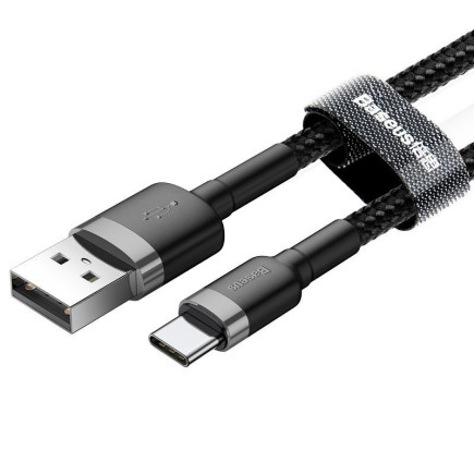 Kabel baseus cafule catklf-bg1 (usb 2.0 - usb typu c   1m  kolor szaro-czarny)