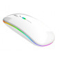 Mysz Bezprzewodowa RGB Biała AK211B - EAN: 5907621826871