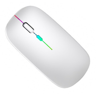 Ak211b mysz bezprzewodowa rgb biała