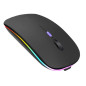 Mysz bezprzewodowa RGB Black AK211A, EAN: 5907621823276