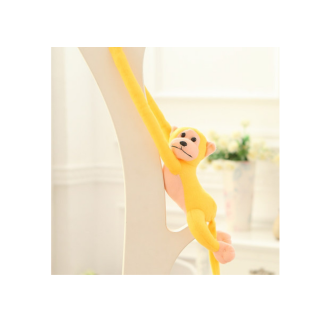 Maskotka pluszowa małpka z dźwiękiem żółta 80 cm