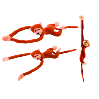 Pluszowa Małpka z Dźwiękiem Pomarańczowa 80 cm - EAN: 5905884451397
