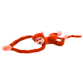 Maskotka pluszowa małpka z dźwiękiem pomarańczowa 80 cm