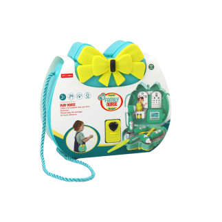 Zestaw lekarski doktor w torebce na sznurku turkusowy