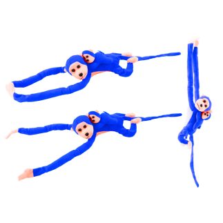 Maskotka pluszowa małpka z dzieckiem niebieska 70 cm EAN: 5905884451427