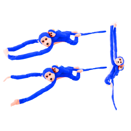 Maskotka pluszowa małpka z dzieckiem niebieska 70 cm EAN: 5905884451427
