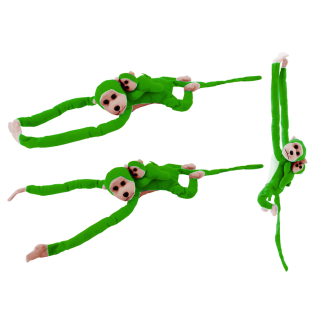Maskotka pluszowa małpka z dzieckiem zielona 70 cm EAN: 5905884451472