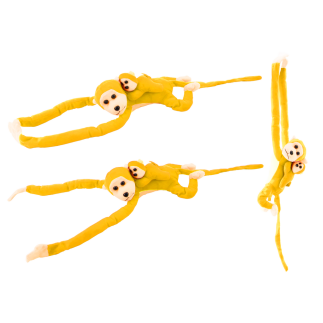 Pluszowa Małpka z Dzieckiem Żółta 70 cm - EAN: 5905884451489