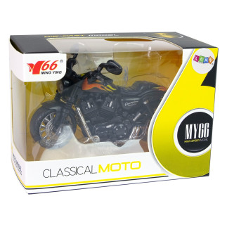 Motocykl champion czarny 1:14 napęd pull-back dźwięk światła